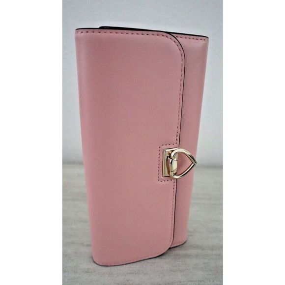 Kate Spade K4499 Coral Gable Pink Leather Lovitt Flap Continental Wallet $228 - Picture 10 of 14